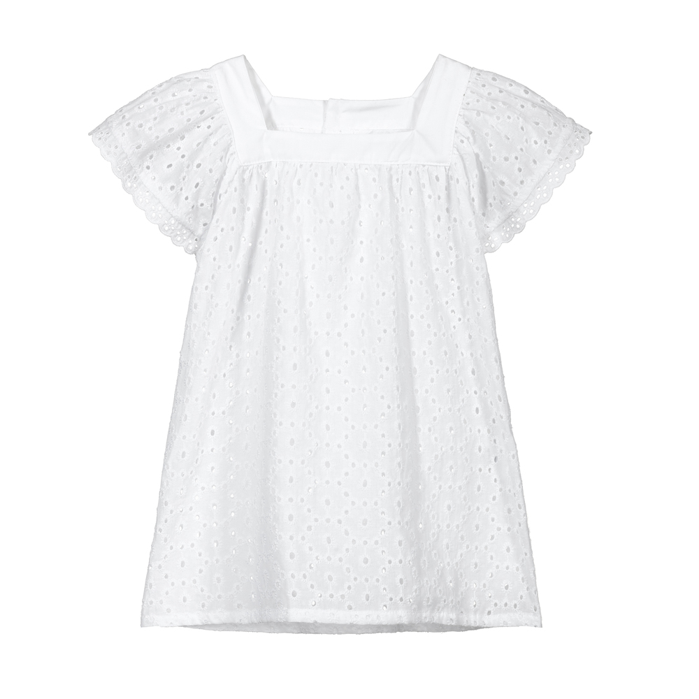 Dr. Kid - White Broderie Anglaise Blouse | Childrensalon