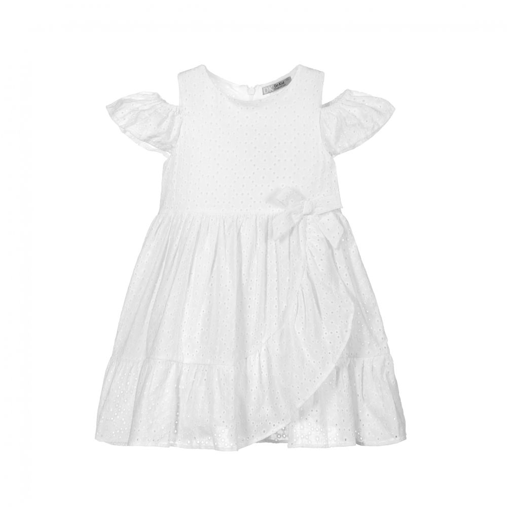 Dr. Kid - White Broderie Anglaise Dress | Childrensalon