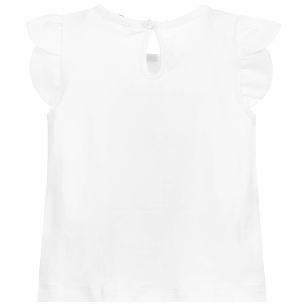 Dr. Kid White Cotton Flower TShirt Childrensalon Outlet