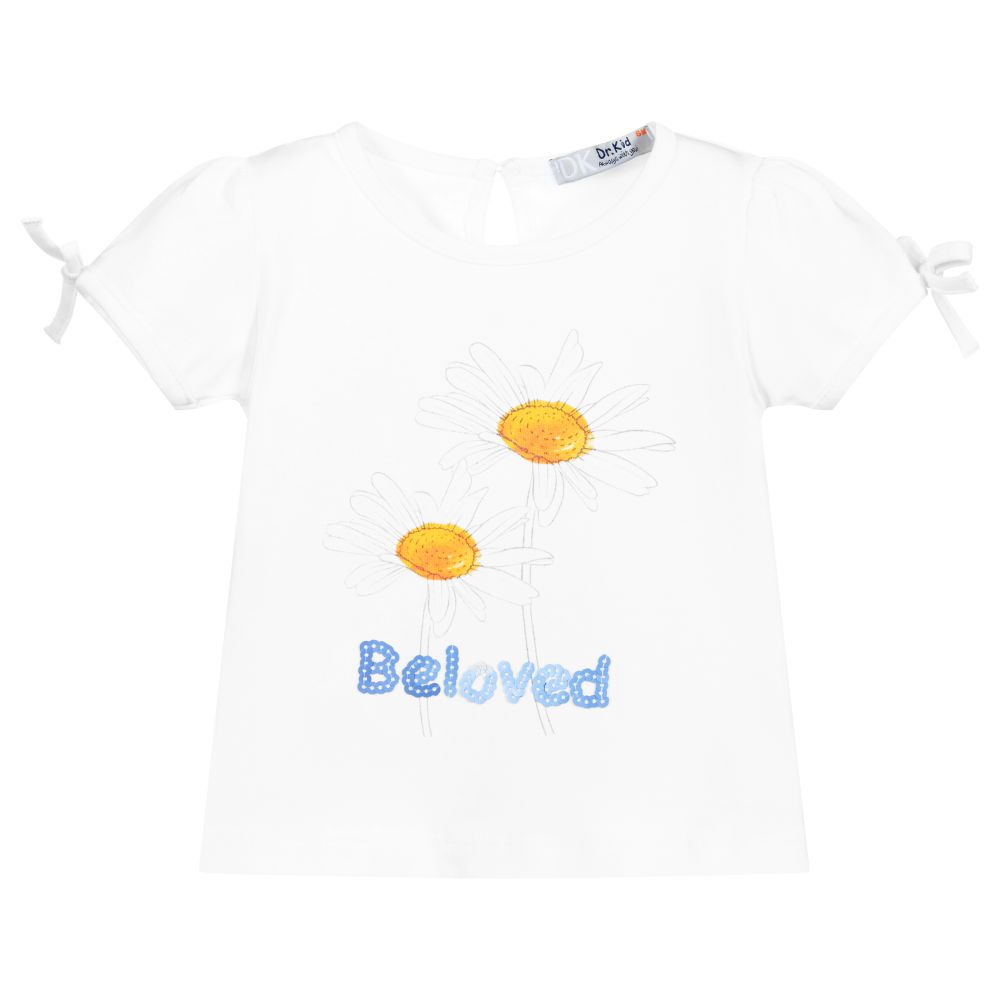 Dr. Kid - T-shirt blanc en coton | Childrensalon