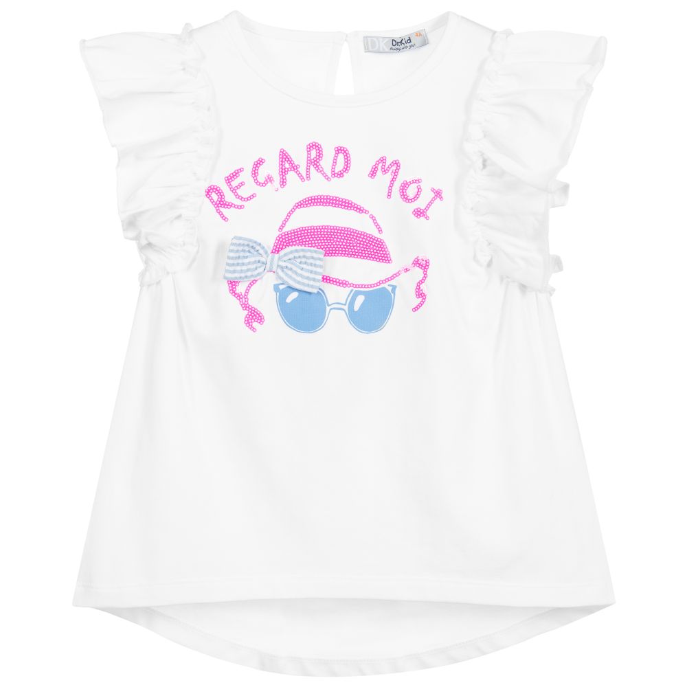 Dr. Kid-White Cotton T-Shirt | Childrensalon Outlet