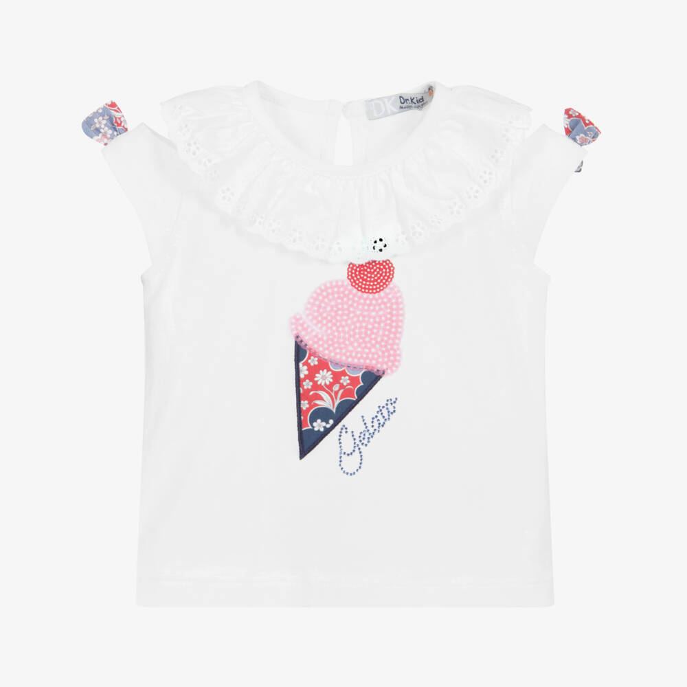 Dr. Kid-White Cotton T-Shirt | Childrensalon Outlet
