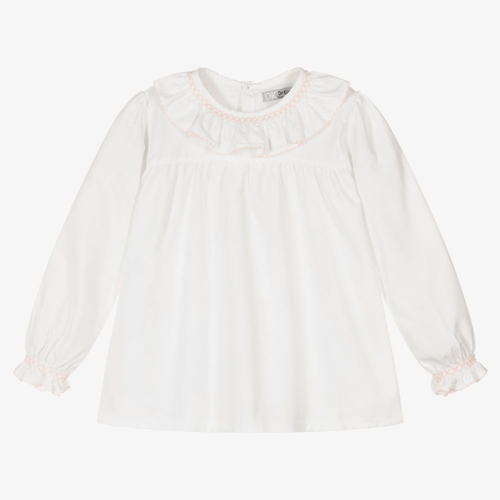 Baby girl white ruffle online top