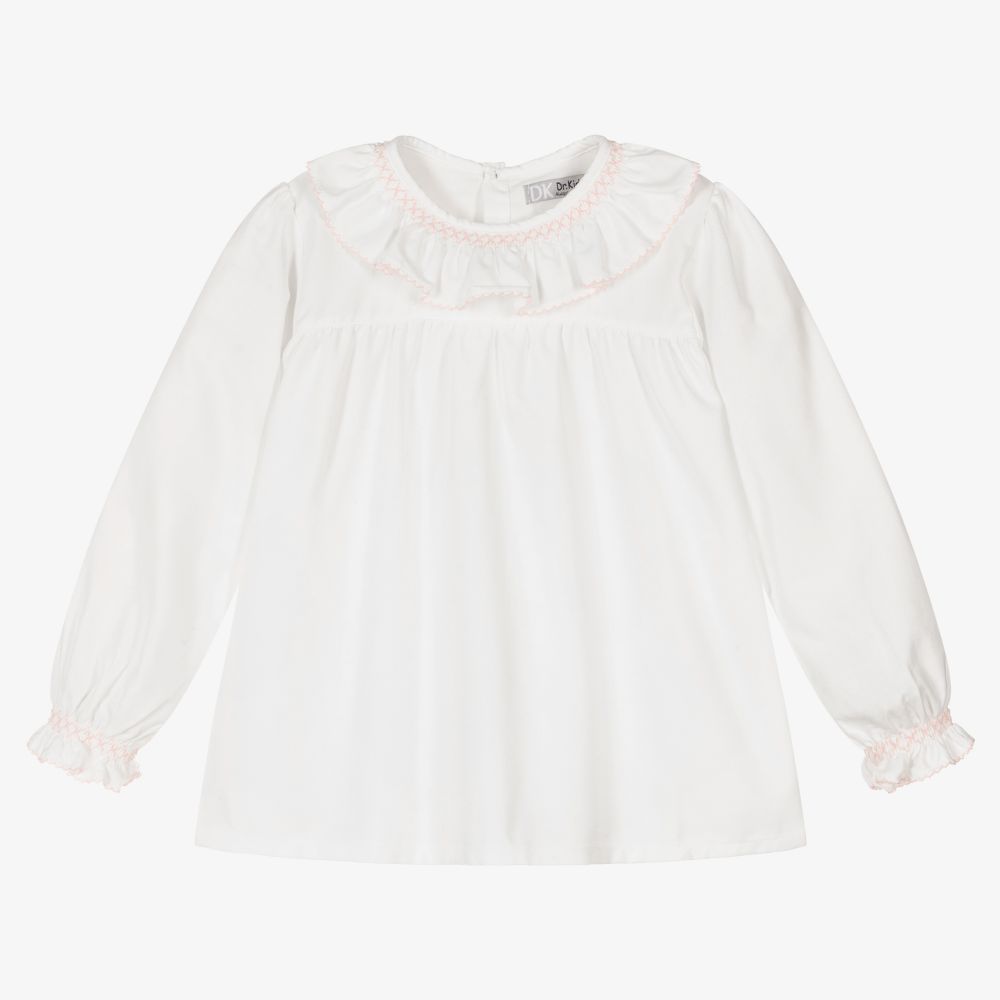 Dr. Kid - White Ruffle Collar Blouse | Childrensalon