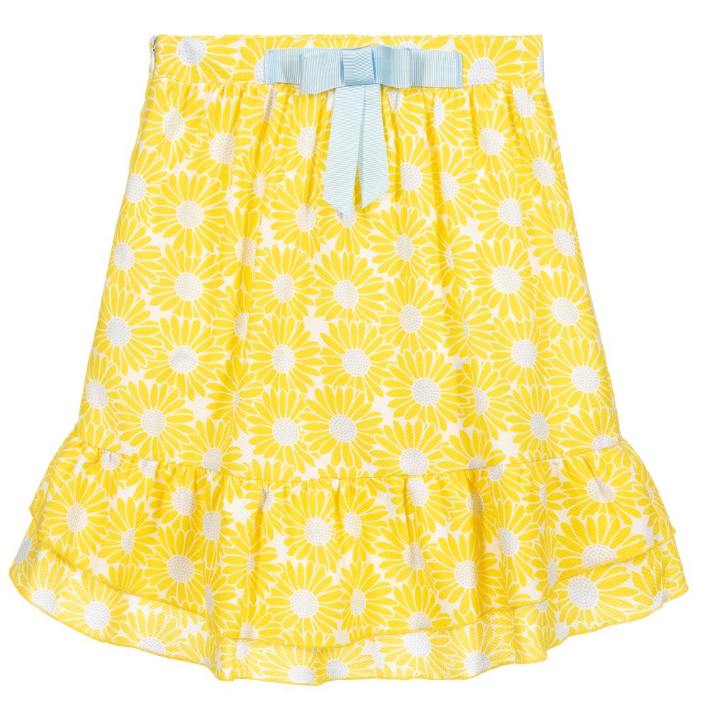 Dr. Kid-Yellow & Blue Floral Skirt | Childrensalon Outlet