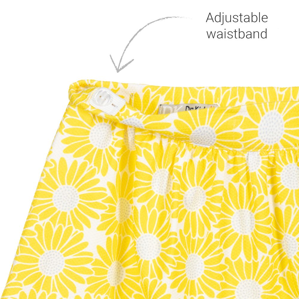 Dr. Kid-Yellow & Blue Floral Skirt | Childrensalon Outlet