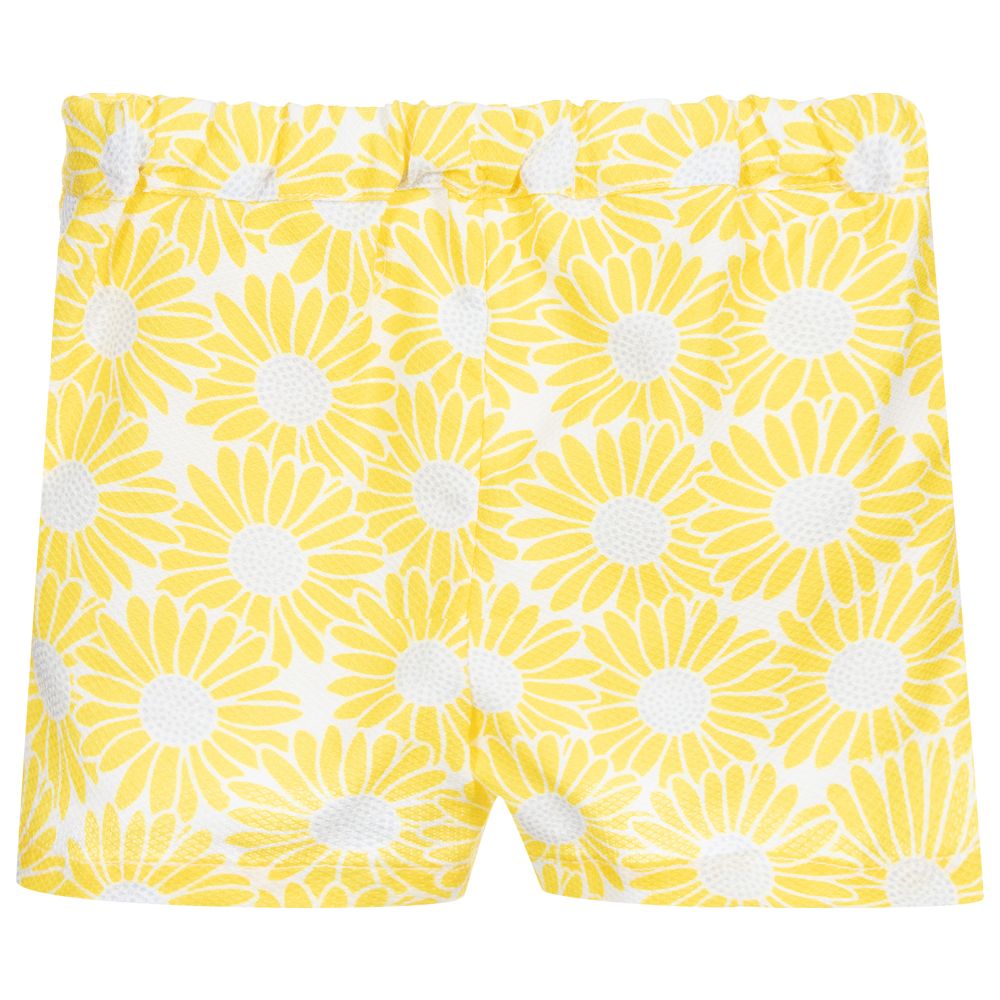 Dr. Kid-شورت قطن لون أصفر و أبيض للبنات | Childrensalon Outlet