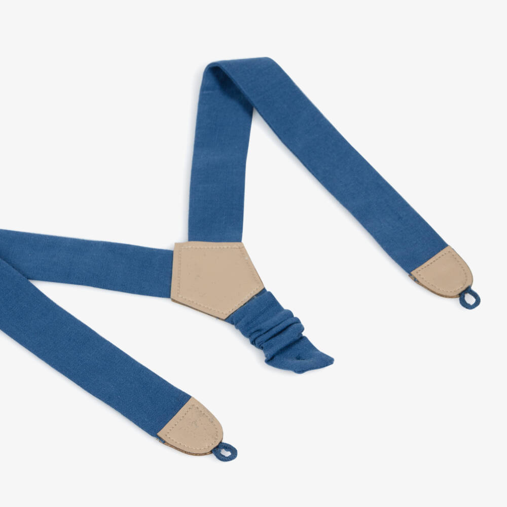 Dr. Kid-Young Gentlemen's Blue Linen Blend Shorts | Childrensalon Outlet