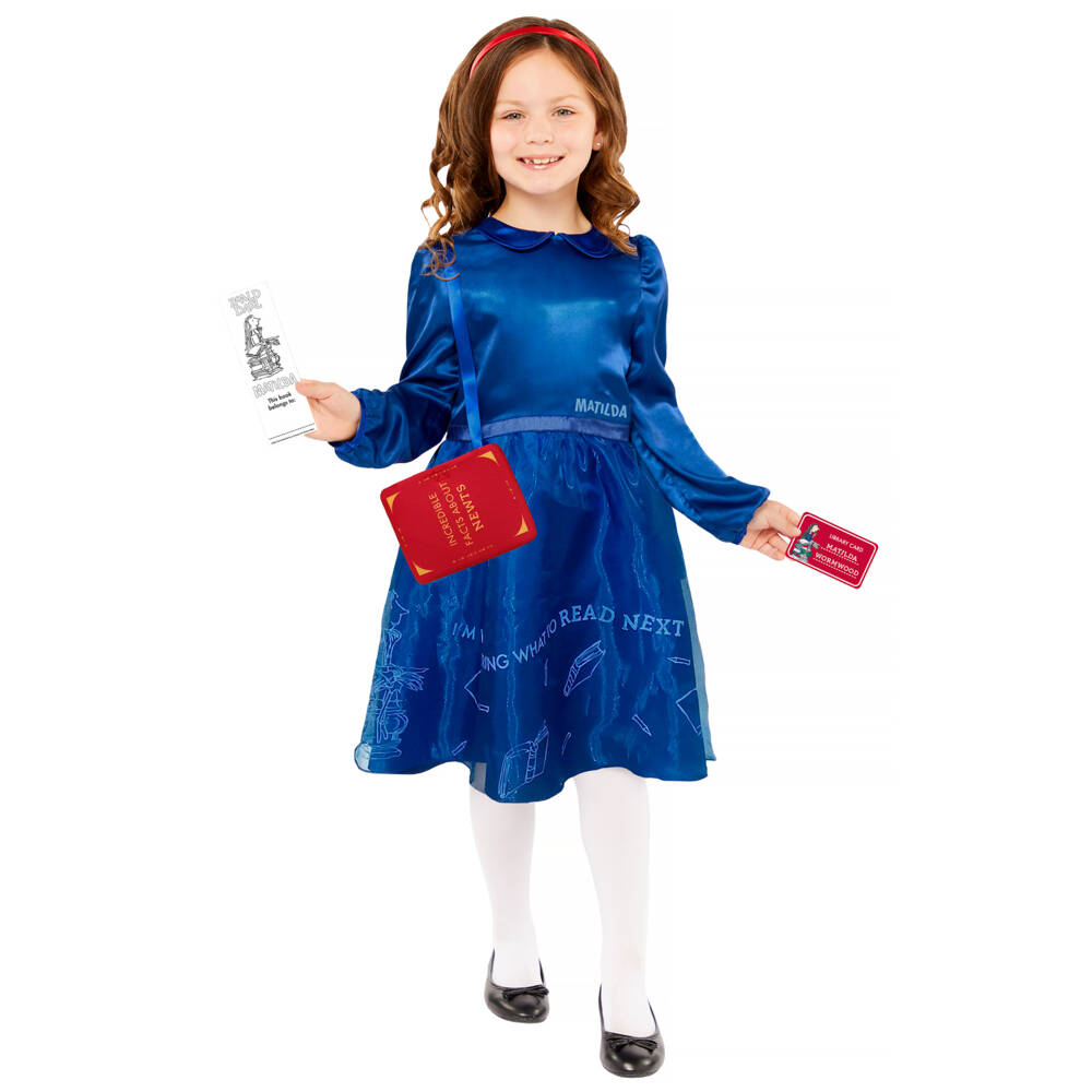 دريس أب باي ديزاين-فستان أزرق للبنات بطابع الأبطال من القصص | Childrensalon Outlet