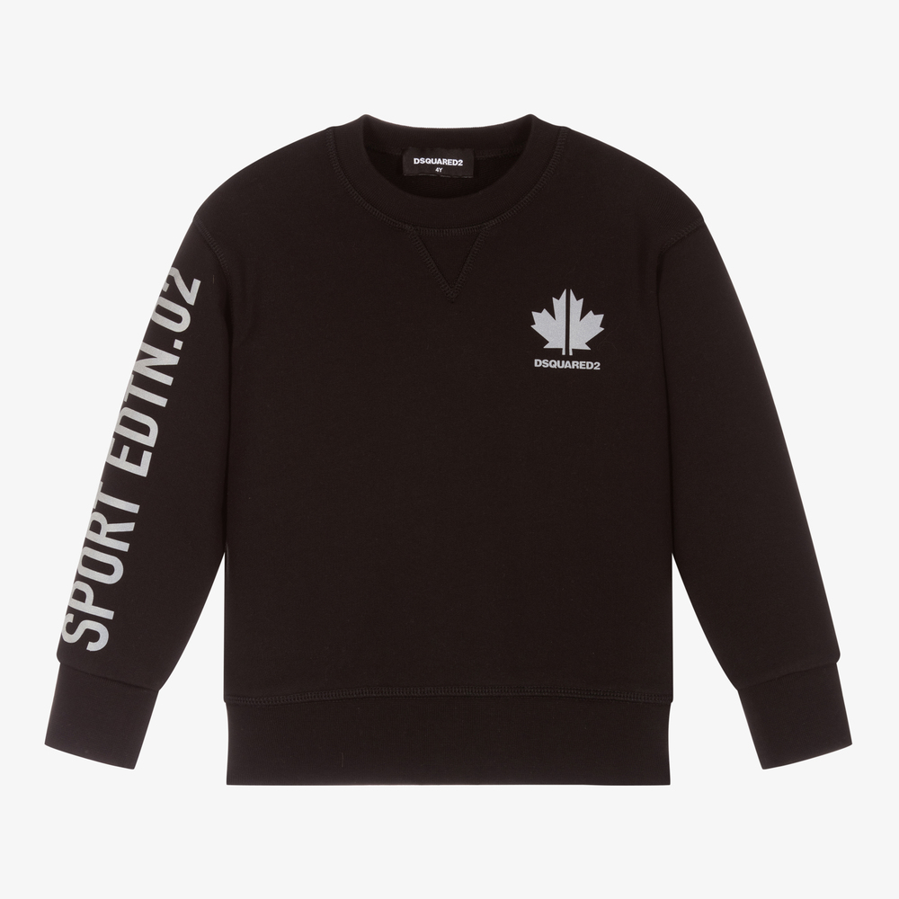 Black Cotton Sweatshirt
