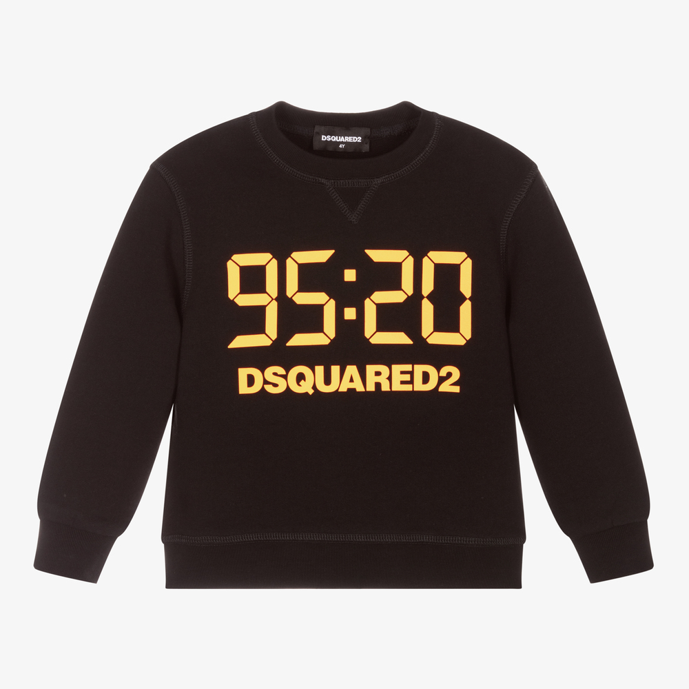 Dsquared2 - Black Cotton Sweatshirt | Childrensalon
