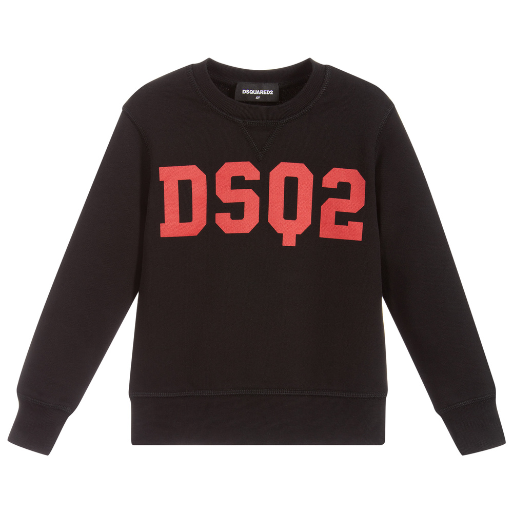 Dsquared2 - Boys Black Logo Sweatshirt | Childrensalon Outlet
