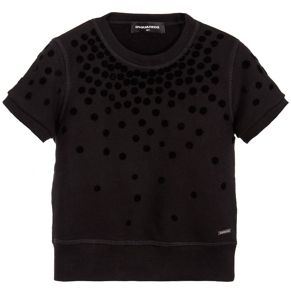 Dsquared2 - Girls Velvet Spot Sweatshirt | Childrensalon