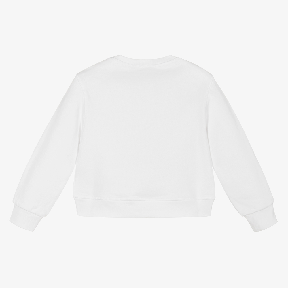ديسكوارد2-Girls White Cotton Sweatshirt | Childrensalon Outlet