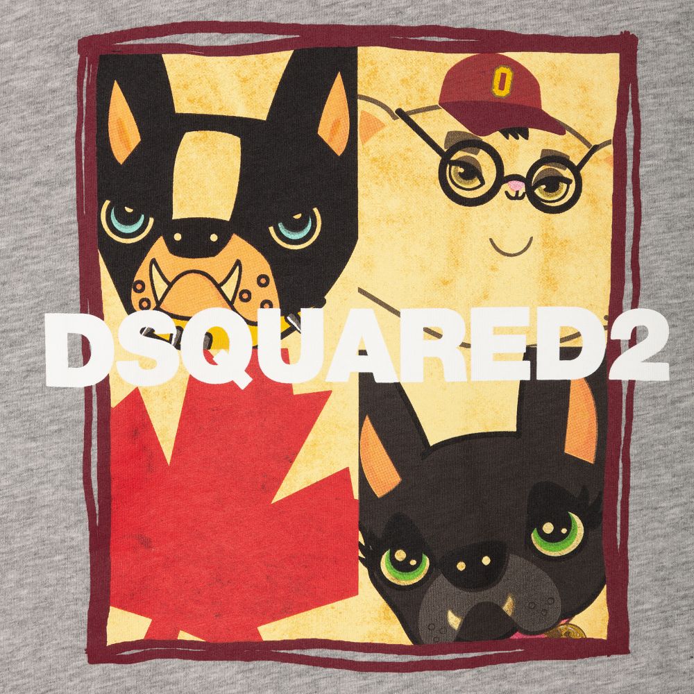 ديسكوارد2-Grey Cotton Logo Top | Childrensalon Outlet