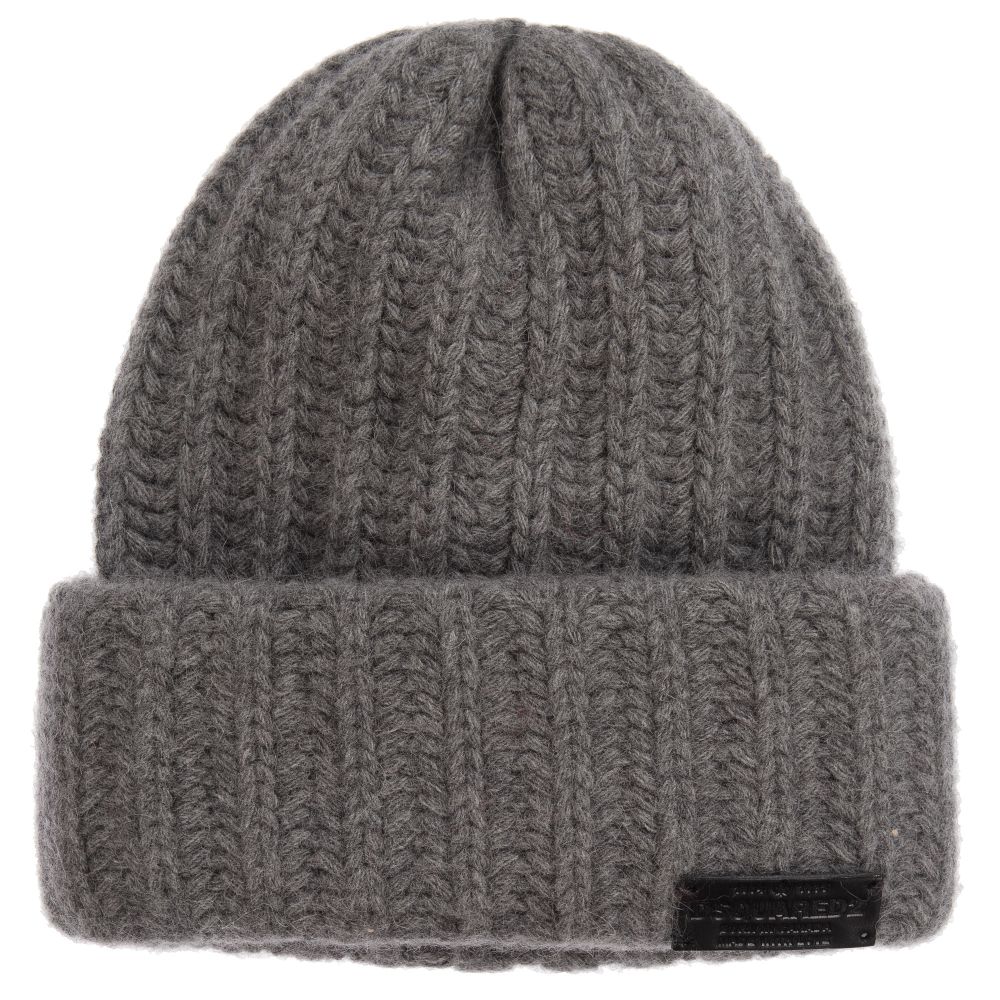 Dsquared2 - Grey Wool Knitted Hat | Childrensalon