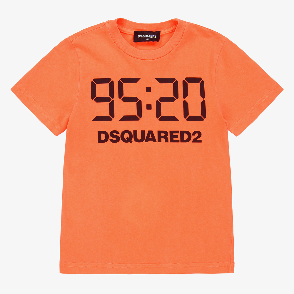 Dsquared2 - Orange Cotton T-Shirt | Childrensalon