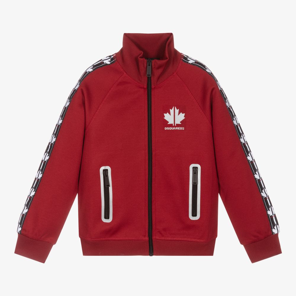 Dsquared2 - Red Logo Zip-Up Top | Childrensalon