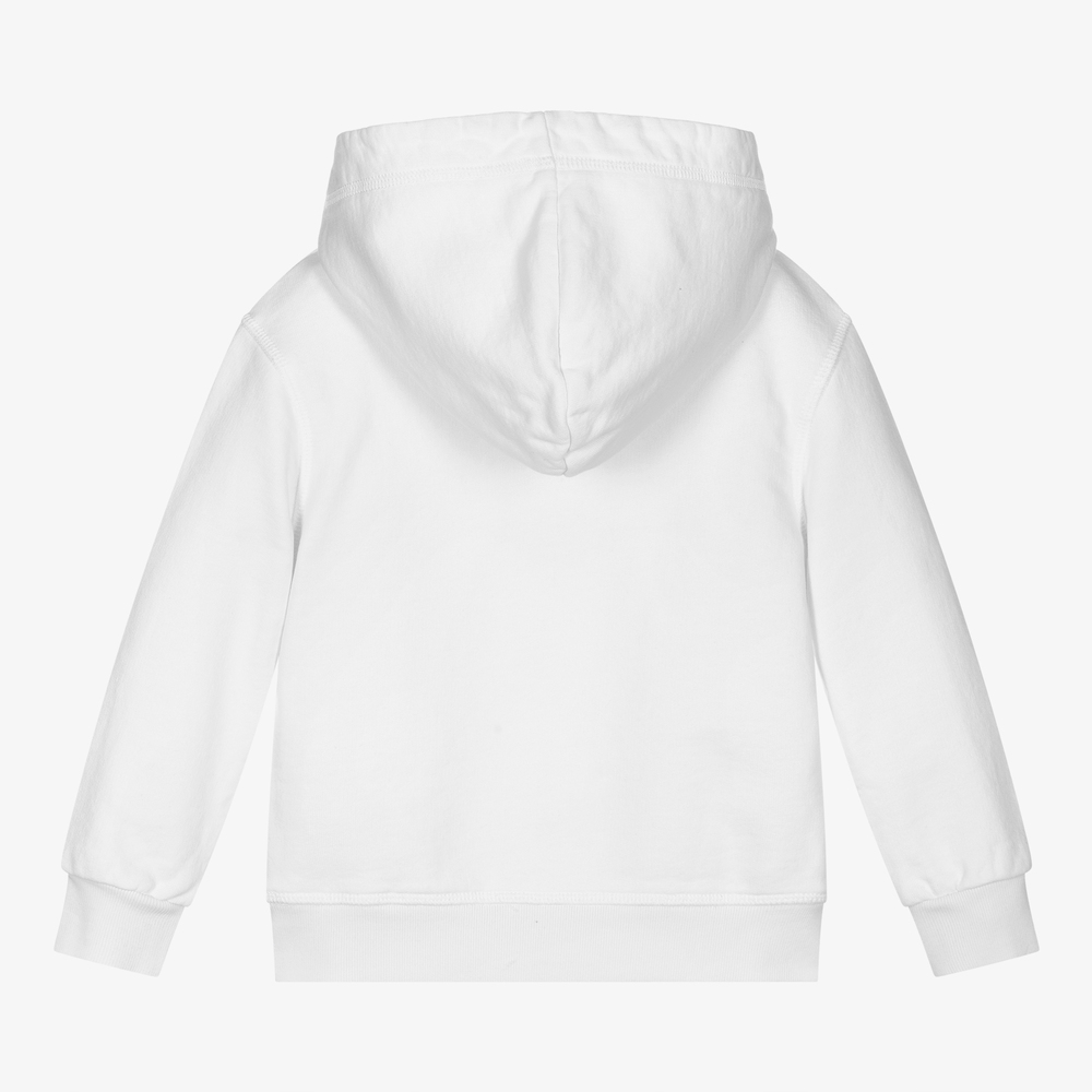 Dsquared2 White Cotton Logo Hoodie Childrensalon Outlet