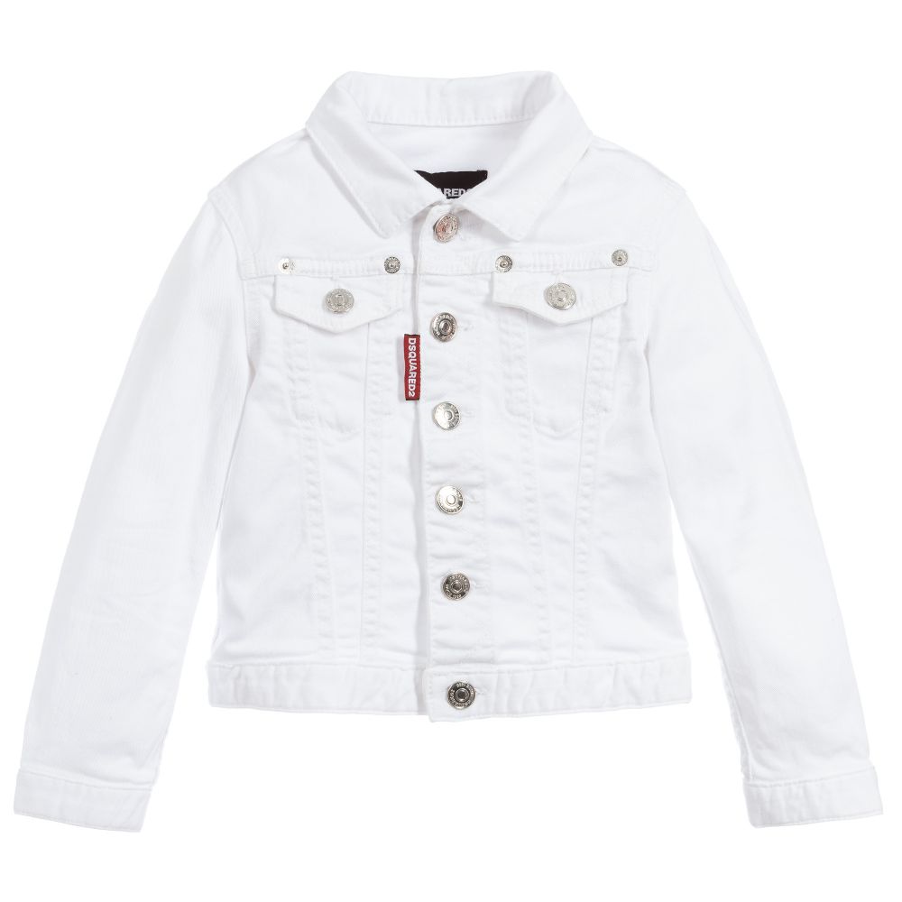 Dsquared2 - White Denim Jacket | Childrensalon