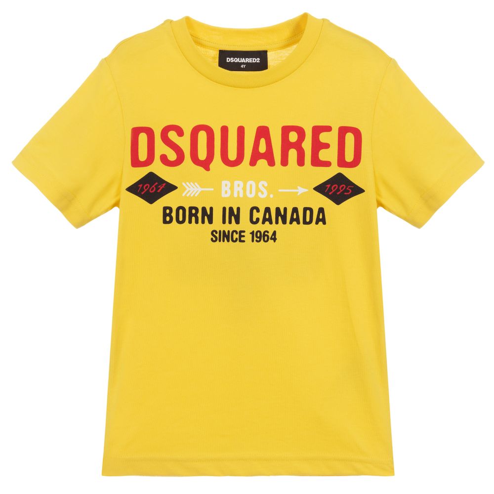 Dsquared2 - Yellow Cotton Logo T-Shirt 