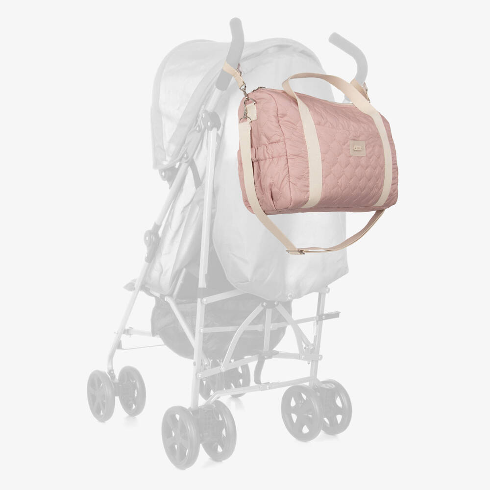 PAZ Rodríguez-Dusky Pink Quilted Changing Bag (35cm) | Childrensalon Outlet