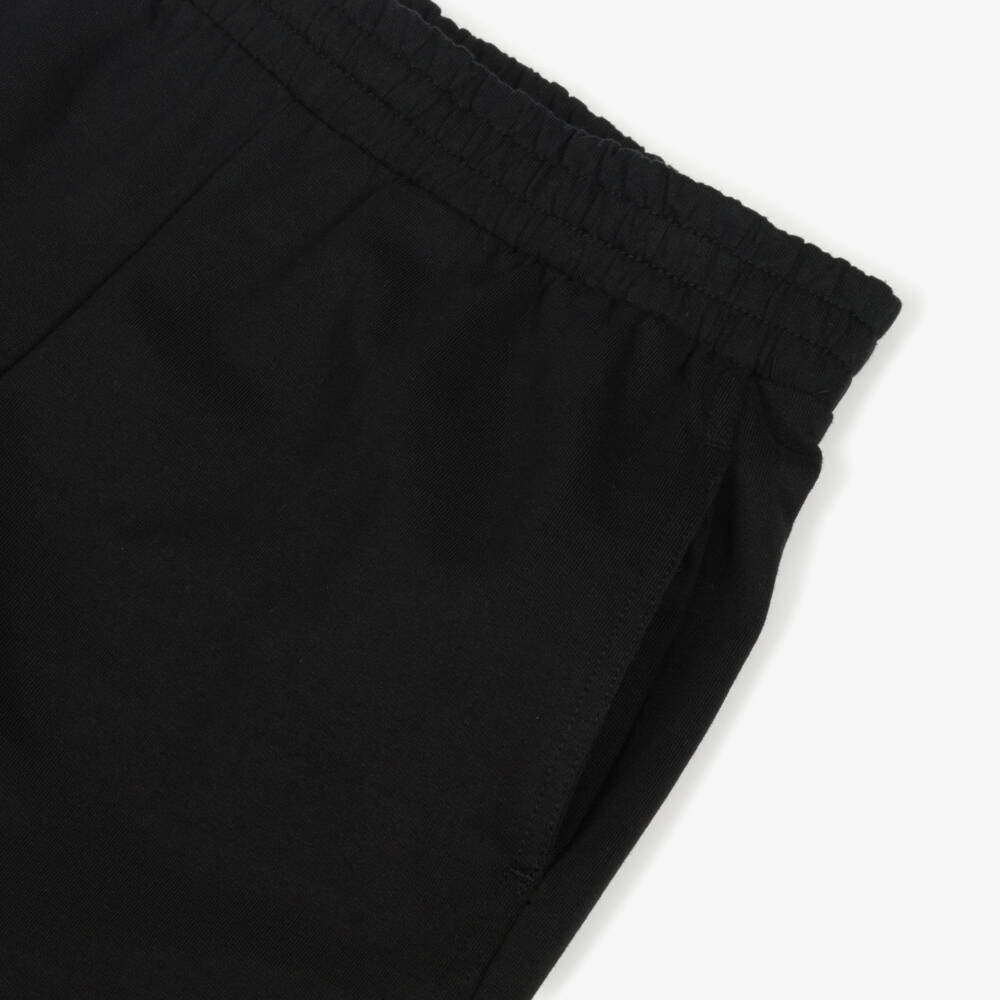 EA7 Emporio Armani-Boys Beige & Black Cotton Jersey Shorts Set with Logos | Childrensalon Outlet