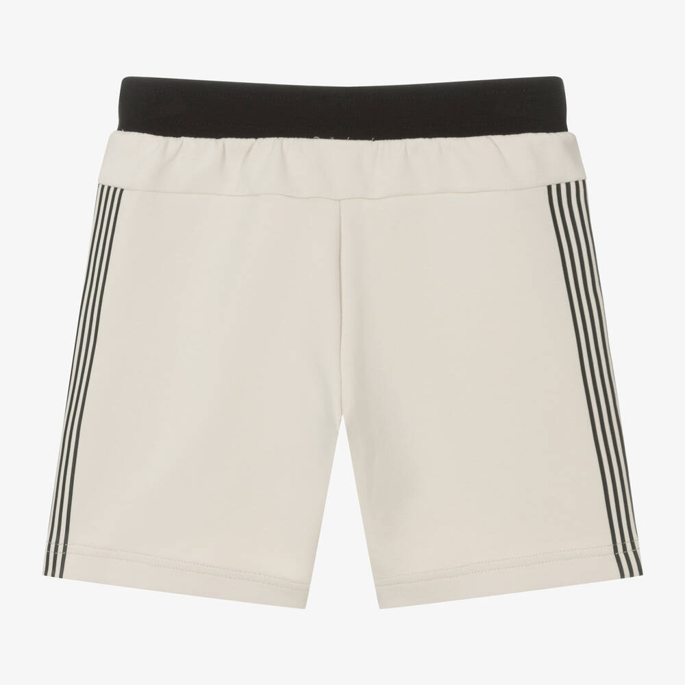 EA7 Emporio Armani-Boys Beige Cotton Shorts | Childrensalon Outlet