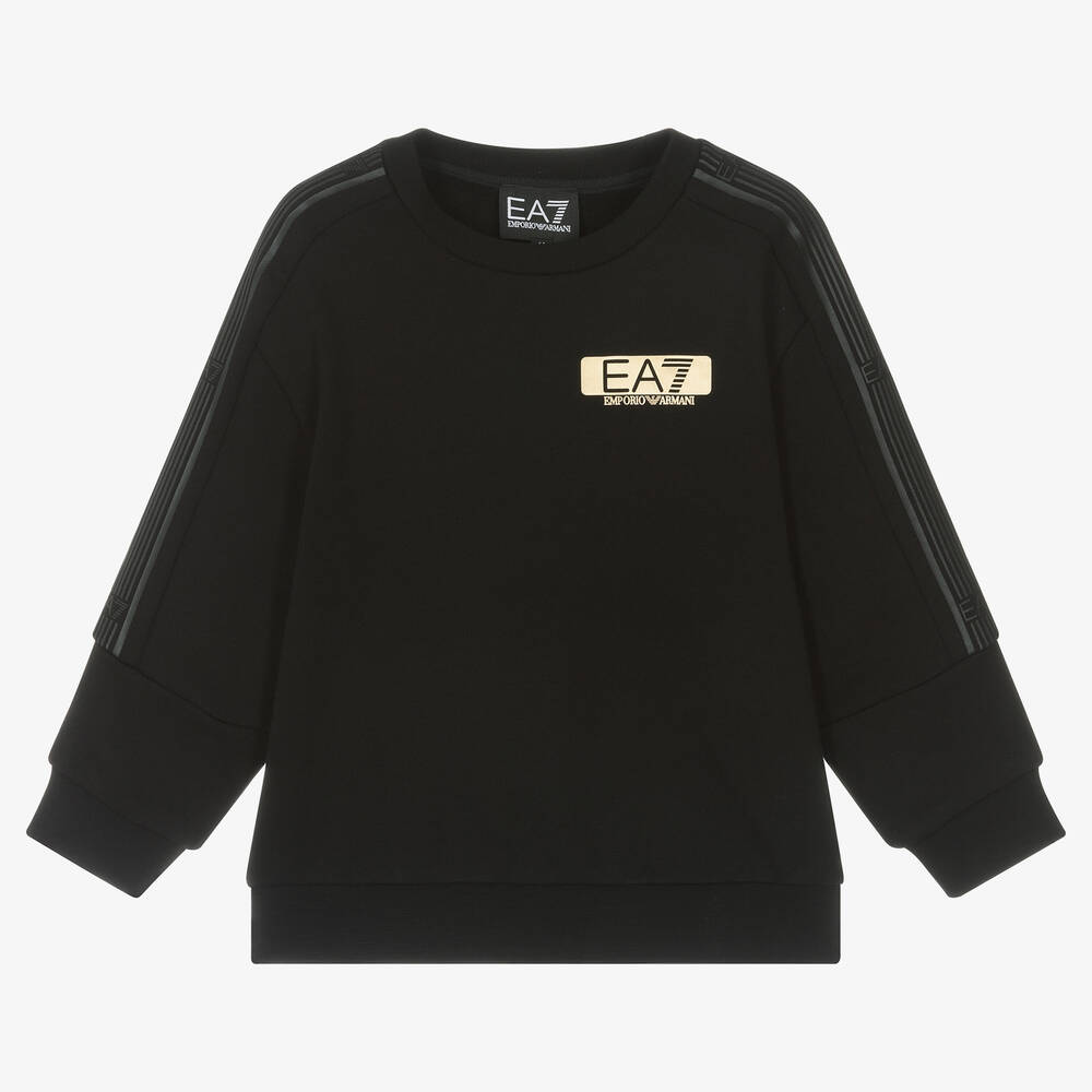 EA7 Emporio Armani - Schwarzes Baumwoll-Sweatshirt | Childrensalon