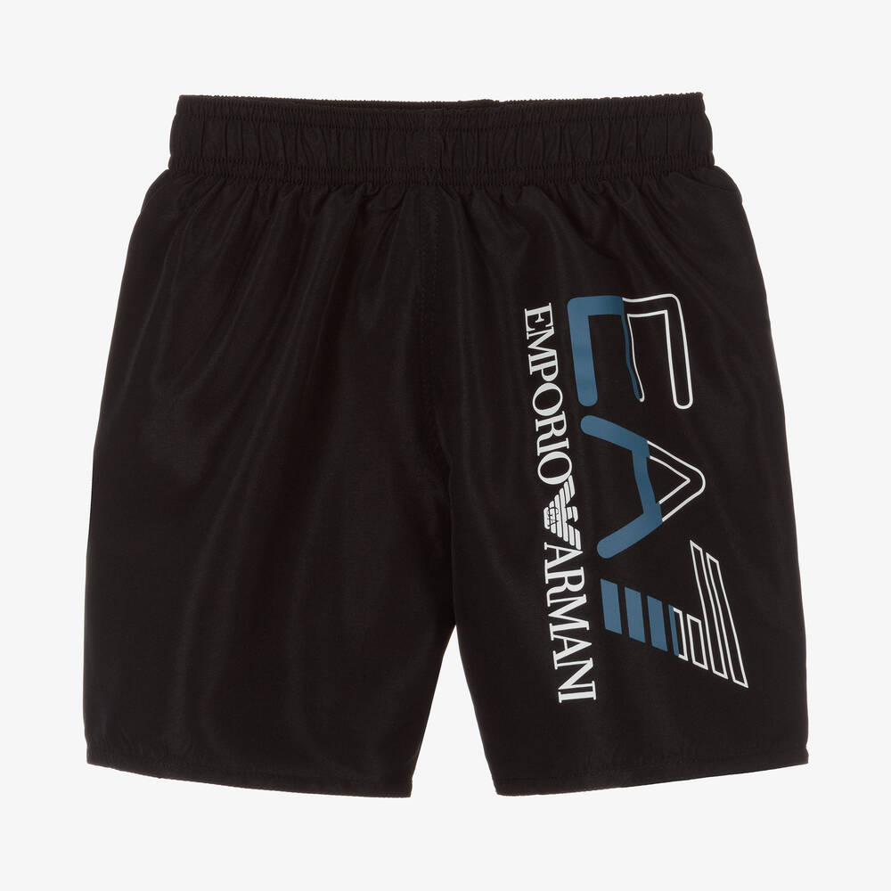 EA7 Emporio Armani - Schwarze Badeshorts für Jungen | Childrensalon