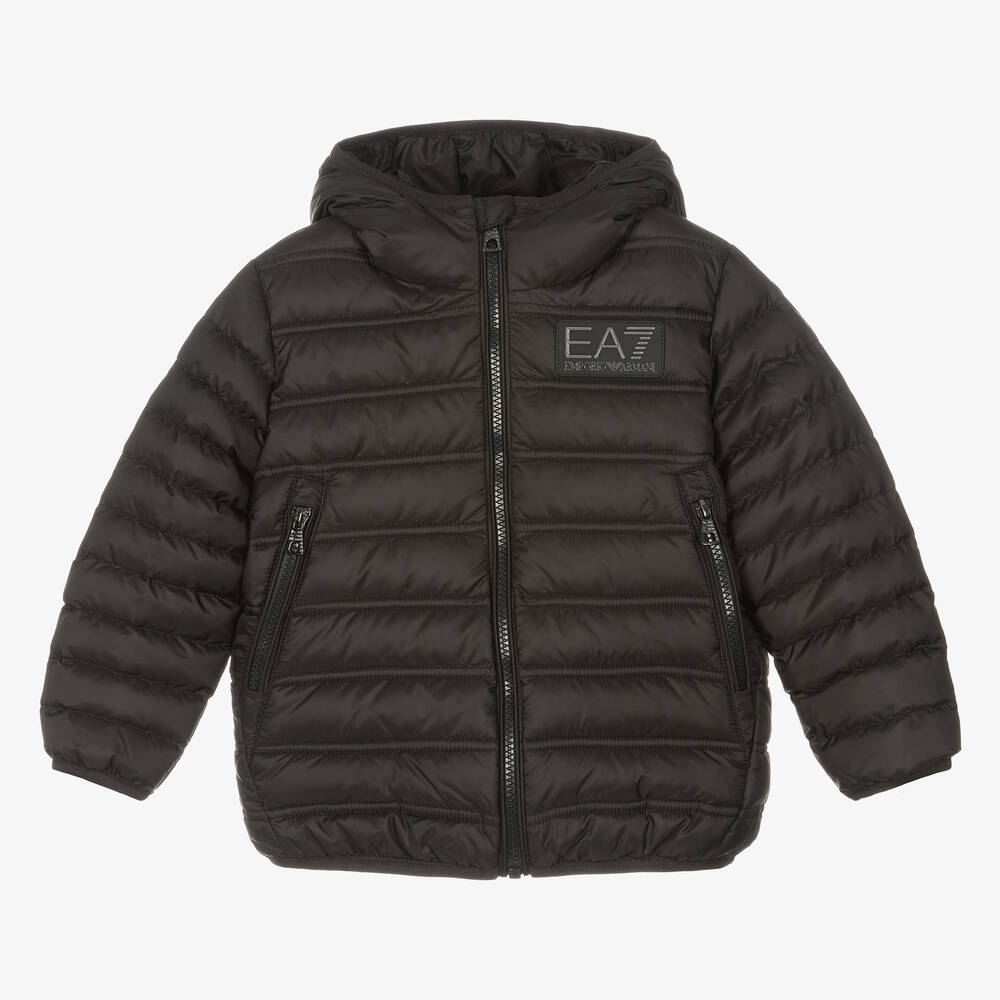 EA7 Emporio Armani - Doudoune noire garçon | Childrensalon