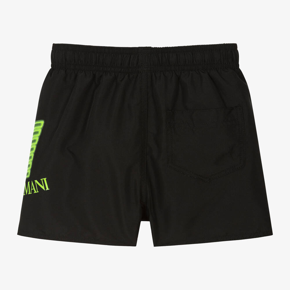 Black armani swim shorts discount