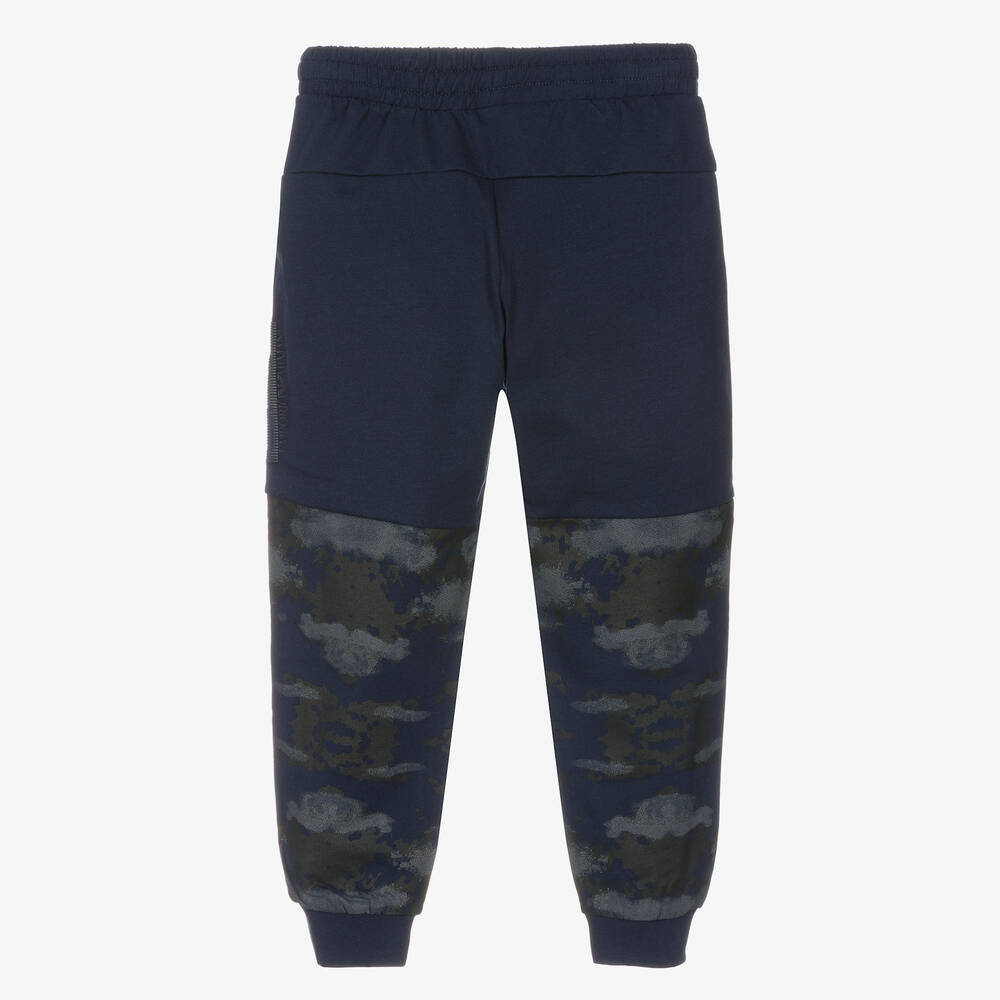 EA7 Emporio Armani-Синие джоггеры камуфляжной расцветки | Childrensalon Outlet