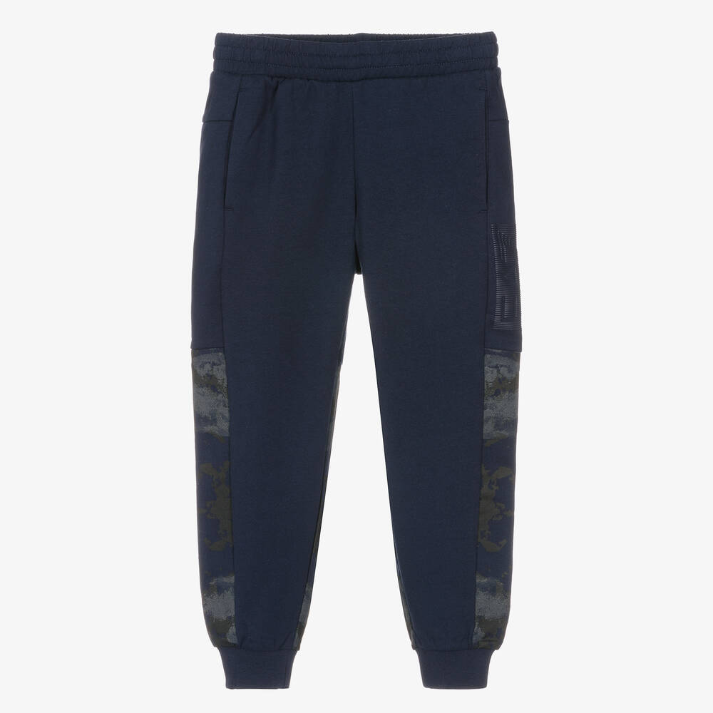 EA7 Emporio Armani - Blaue Jogginghose mit Tarnmuster | Childrensalon