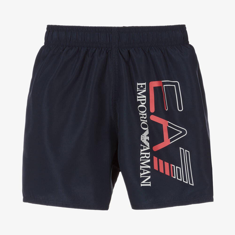 EA7 Emporio Armani - Short de bain bleu garçon | Childrensalon