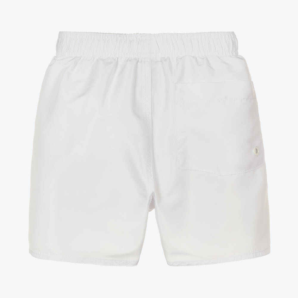 White armani outlet swim shorts