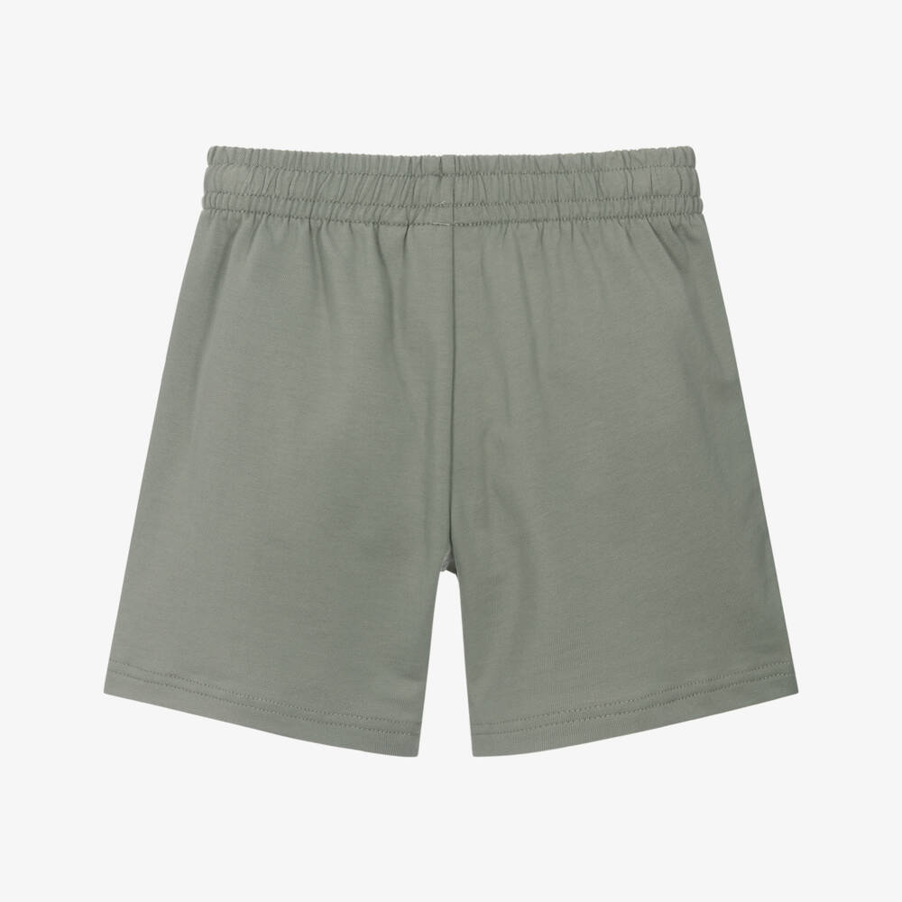 EA7 Emporio Armani-Boys Charcoal Cotton Casual Shorts | Childrensalon Outlet