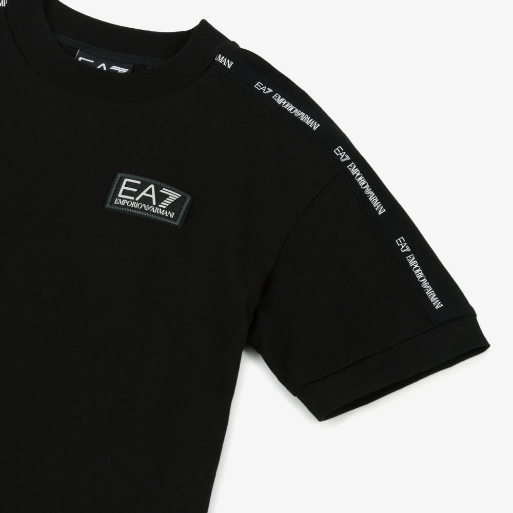 EA7 Emporio Armani-Boys Charcoal Cotton Tee Delight | Childrensalon Outlet