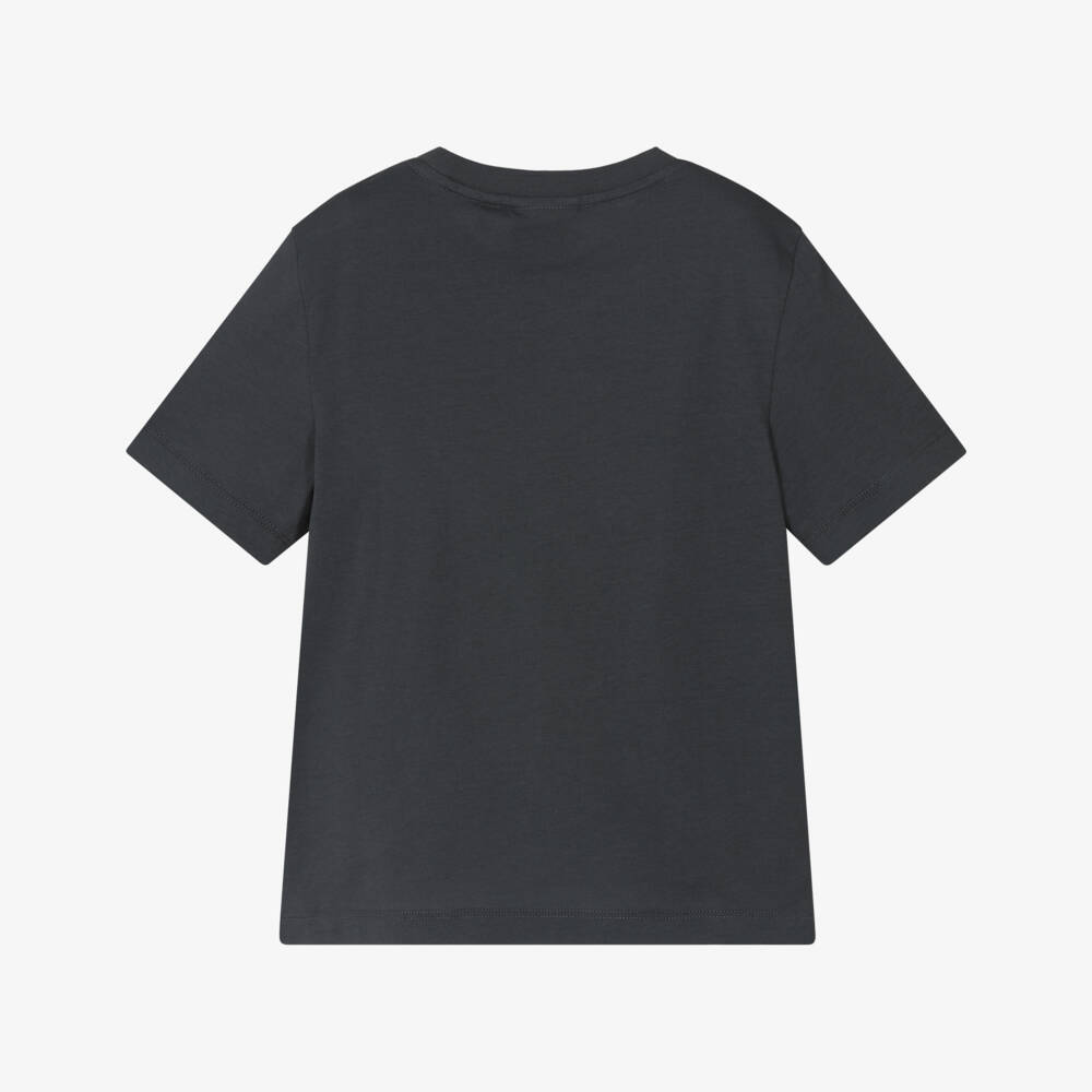 EA7 Emporio Armani-Boys Charcoal Cotton Tee Delight | Childrensalon Outlet