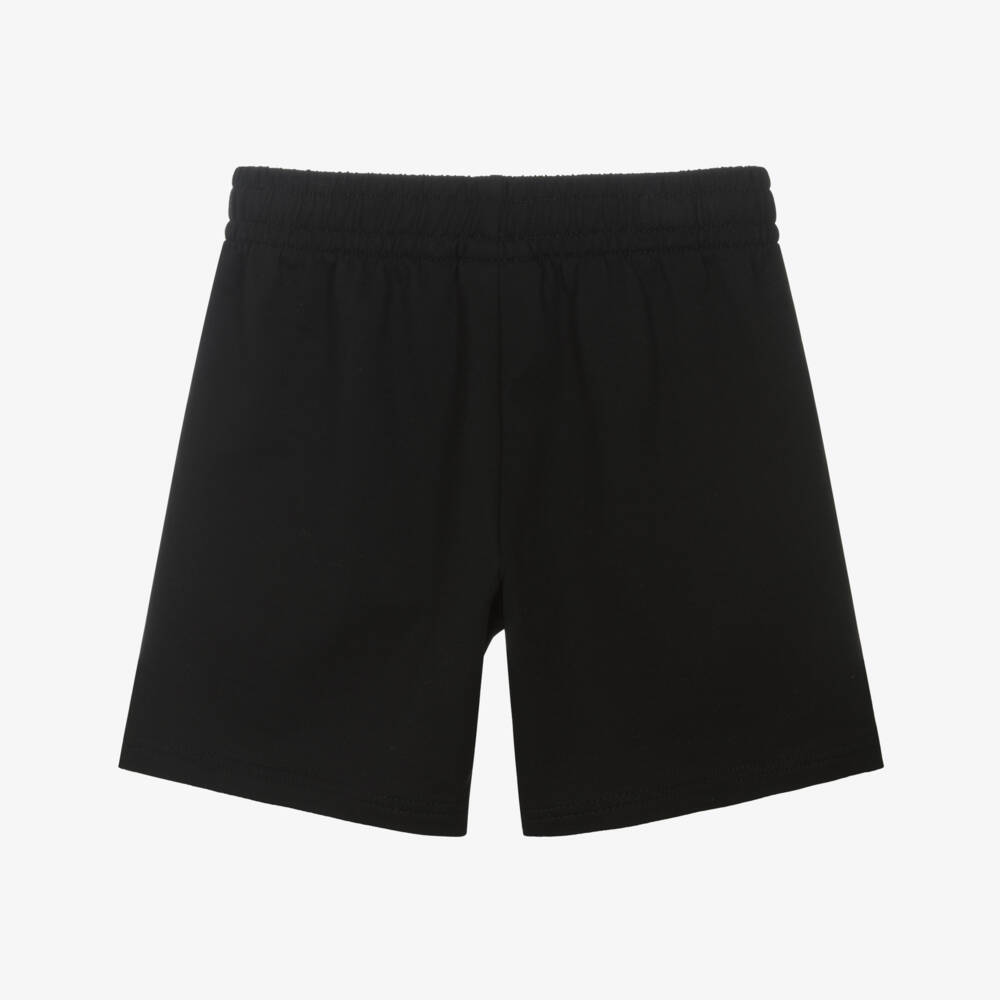 EA7 Emporio Armani-Boys Classic Black Cotton Shorts | Childrensalon Outlet