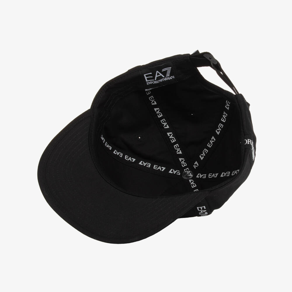 EA7 Emporio Armani-Boys Classic Black Twill Cap | Childrensalon Outlet