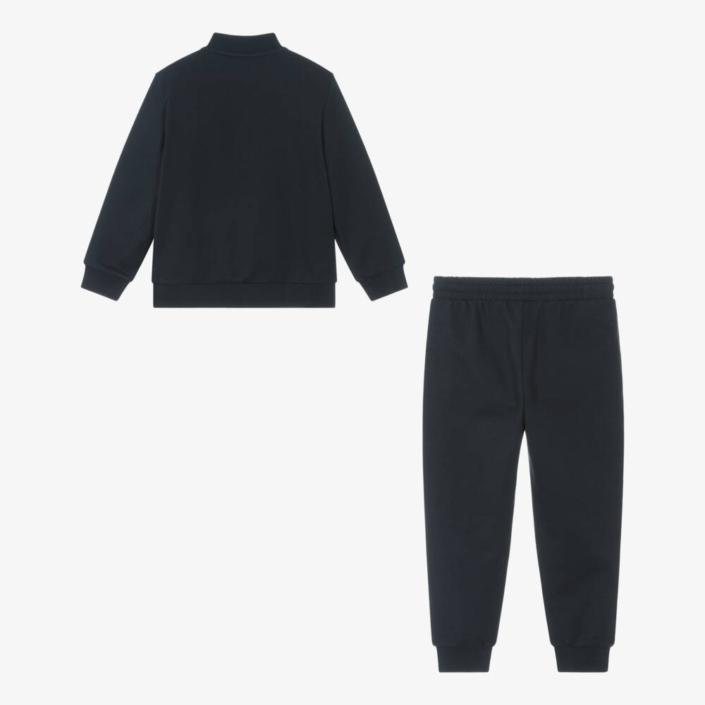 EA7 Emporio Armani-Boys Classic Blue Jersey Set | Childrensalon Outlet