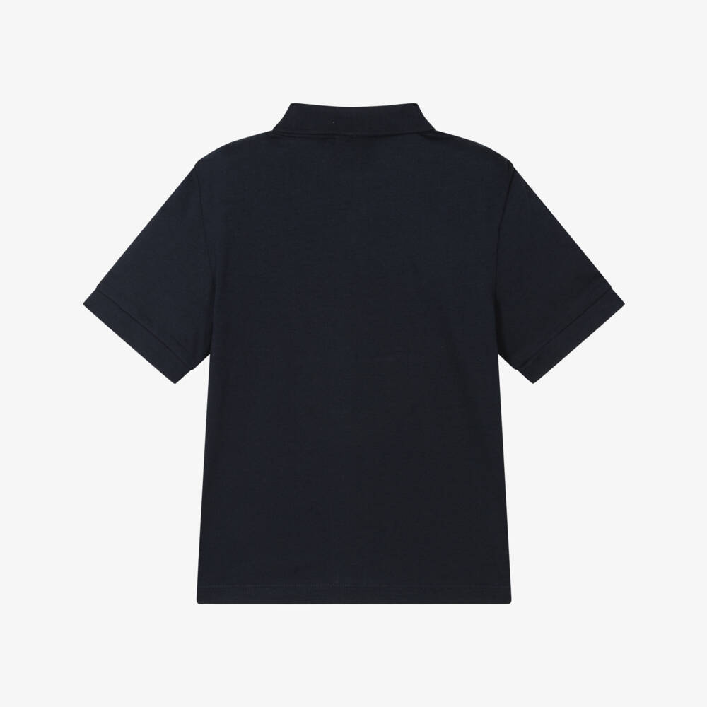 EA7 Emporio Armani-Boys Classic Navy Cotton Polo | Childrensalon Outlet