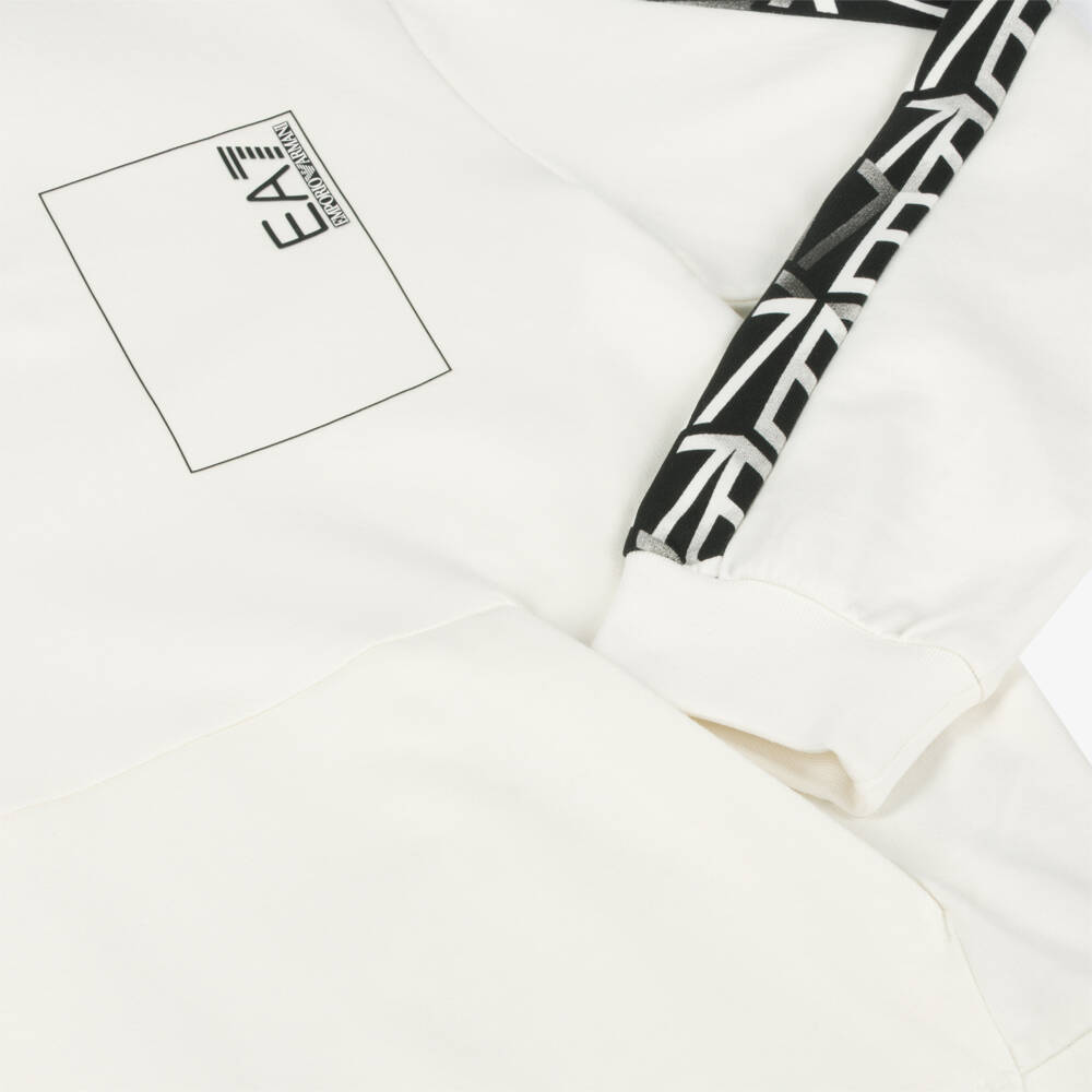 EA7 Emporio Armani-Boys Creamy Graphic Sweatshirt | Childrensalon Outlet
