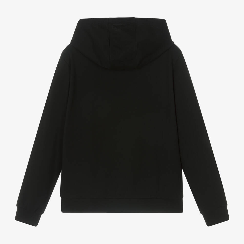 EA7 Emporio Armani-Boys Dark Cotton Comfort Hoodie | Childrensalon Outlet