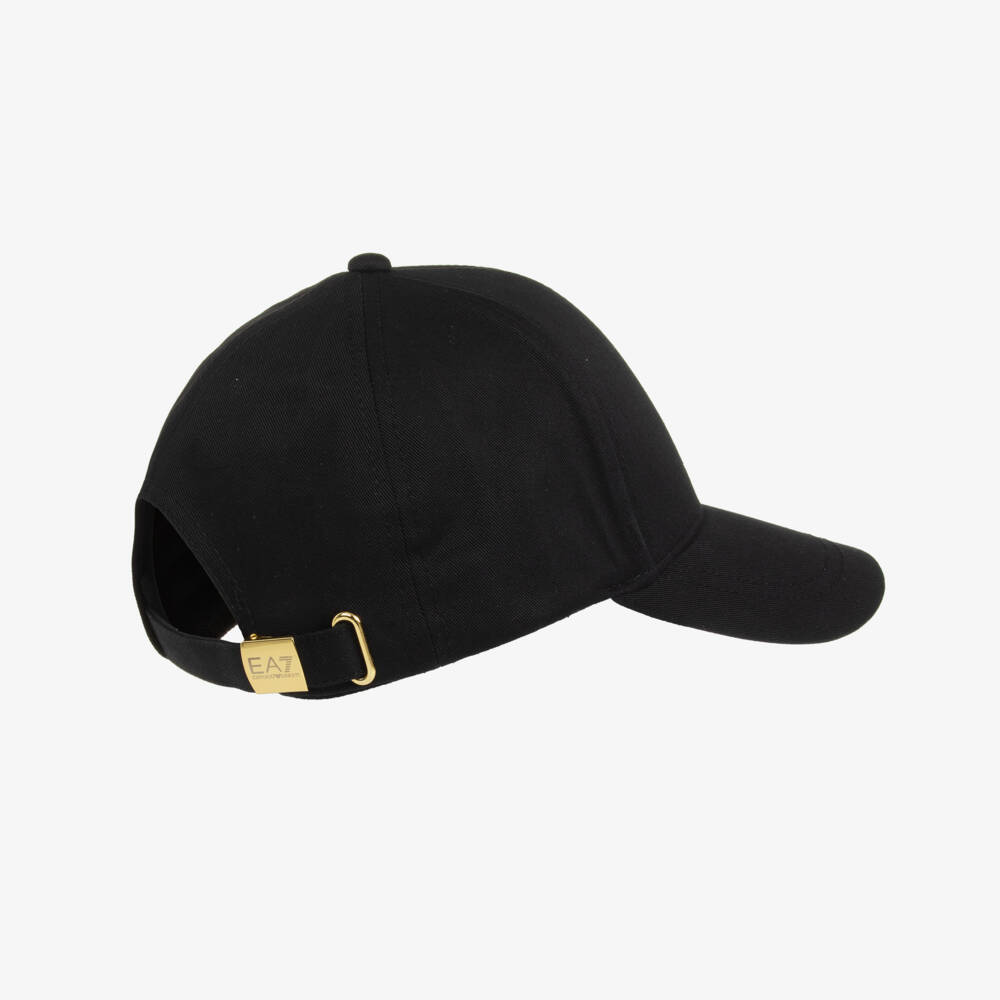 EA7 Emporio Armani-Boys Elegant Onyx Logo Cap | Childrensalon Outlet