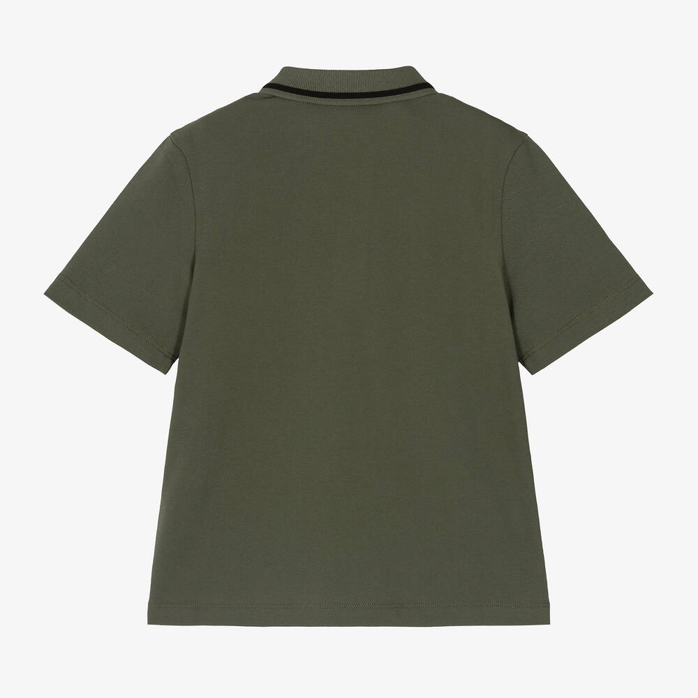 Green armani polo shirt top