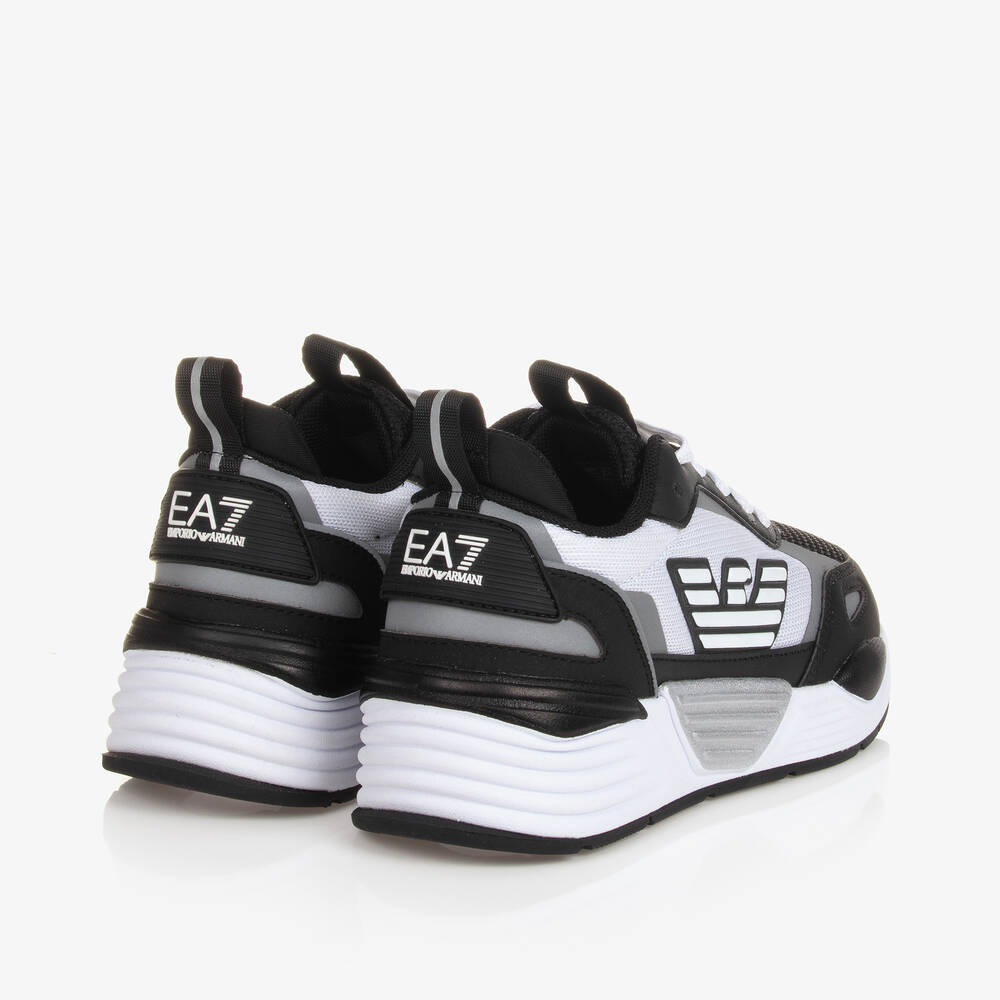 EA7 Emporio Armani Boys Grey Black Eagle Trainers