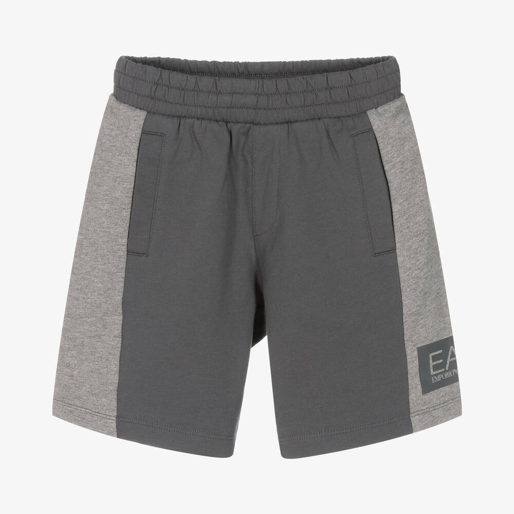 EA7 Emporio Armani - Short gris en jersey garçon | Childrensalon