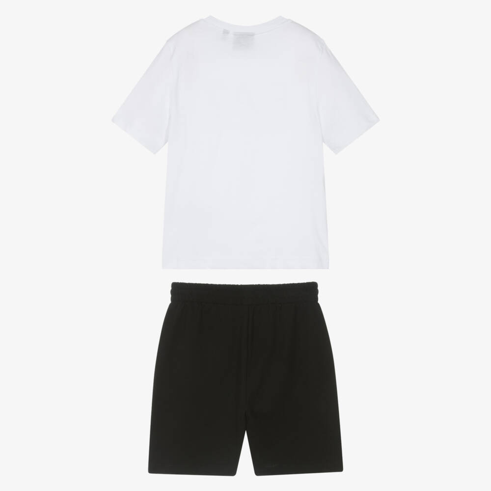 EA7 Emporio Armani-Boys Monochrome Cotton Ensemble Set | Childrensalon Outlet
